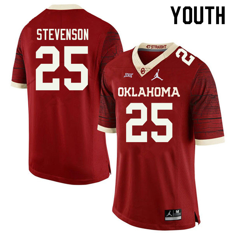 Jordan Brand Youth #25 Rhamondre Stevenson Oklahoma Sooners College Football Jerseys Sale-Retro